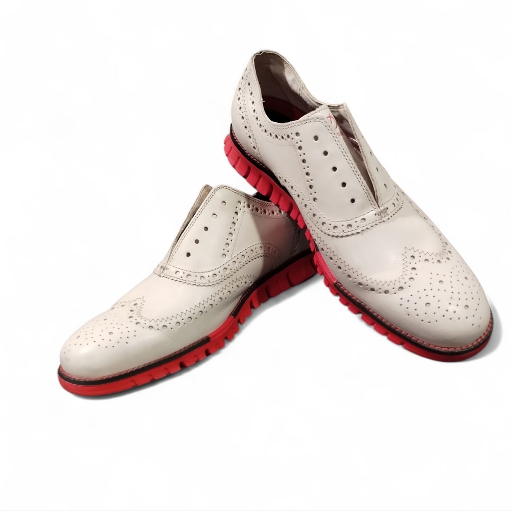 Cole Haan White and Red Men's Oxfords